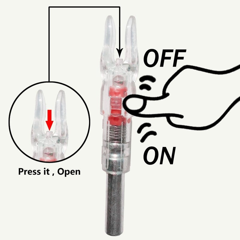 Reikawa New Nocks for Arrows with .244 Inside Diameter Nock Turn on Automatically When Shot,6 Pack - Image 2